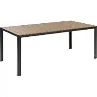 Beliani NARDO - Tuintafelset-Lichte houtkleur-Kunsthout