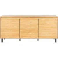 Beliani NIKEA - Sideboard-Lichte houtkleur-Vezelplaat, MDF