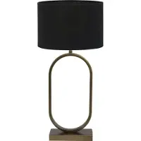 Light & Living Tafellamp Jamiri/Livigno - Ant, Brons/Zwart - Ø30x67cm - Tafellamp met kap
