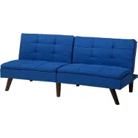 Beliani RONNE - Driezitsbank-Blauw-Polyester