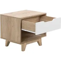 Beliani SPENCER - Nachtkastje-Lichte houtkleur-MDF