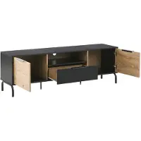 Beliani ARKLEY - TV-kast-Zwart-Vezelplaat