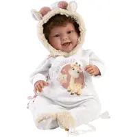 Llorens Tala, knuffelpop voor baby's, met fopspeen. Geschikt voor baby-pop van 44 cm. Één maat