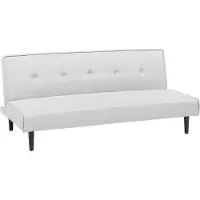 Beliani VISBY - Driezitsbank-Grijs-Polyester