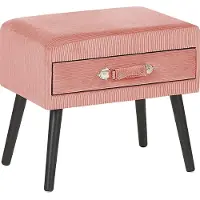Beliani EUROSTAR - Nachtkastje-Roze-Corduroy