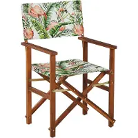 Beliani CINE - Tuinstoel-Groen-Polyester, Acaciahout