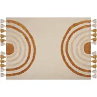 Beliani Plafond, Bilianis Lumarkas, medvilnės kakta 130 x 180 cm gelsvai oranžinės MATŪROS! (130 x 180 cm)