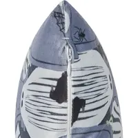 Beliani Decoratieve kussens, Sierkussen Spookmotief Fluweelstof grijs 45 x 45 cm Set van 2 FANATE (45 x 45 cm)