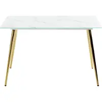 Beliani MULGA - Eettafel-Wit-Veiligheidsglas