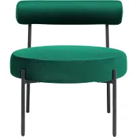 Beliani ALPHA - Fauteuil-Groen-Fluweel