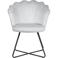 Beliani LOVELOCK - Fauteuil-Grijs-Fluweel