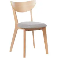 Beliani ERIE - Eetkamerstoel-Lichte houtkleur-Rubberhout