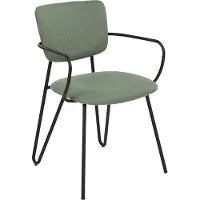Beliani ELKO - Eetkamerstoel-Groen-Polyester