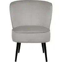 Beliani VOSS - Fauteuil-Grijs-Fluweel