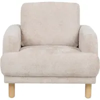 Beliani TUVE - Fauteuil - Beige - Bouclé