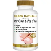 Golden naturals 2x Caprylzuur & Pau d'arco 180 vegacapsules