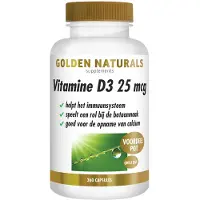 Golden naturals 2x Vitamine D3 25mcg 360 softgels