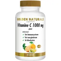 Golden naturals 2x Vitamine C Puur 1000mg 180 vegacapsules
