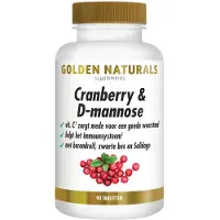 Golden naturals 2x Cranberry & D-mannose 90 vegacapsules