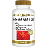 Golden naturals 2x Rode Gist Rijst & Q10 Vegan 360 tabletten
