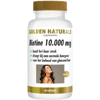 Golden naturals 2x Biotine 10.000mcg 90 Vegacapsules