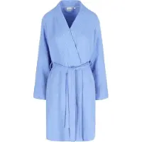 Casilin Crinkly Badjas Dames - Tetra katoen en bamboe - Maat S - Azuurblauw