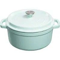 Grand Feu lichtblauwe pot, 4,7l met deksel, Pan + steelpan, Blauw