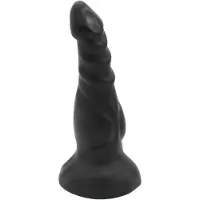 Dinoo - XXL Anaal Dildo - Black Beauty - 25.5 x 7.4 cm - TPE - Zwart