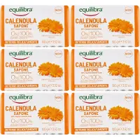 Equilibra Calendula Antibacteriële Handzeep - 6 x 100g - Plantaardige Zeep Bar - Zeep Zonder SLES - Parabenen vrij - Geen Kleurstoffen