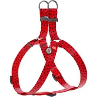 Waudog Watermelon Harnas / Hondentuigje - Nylon - Rood - Gratis QR Tag - Breedte: 20 mm - Borstomtrek: 50 - 80 cm (GELIEVE ALVORENS BESTELLEN OPMETEN)