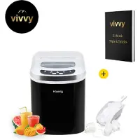 H.Koenig IJsblokjesmachine 2 In 1 - IJsklontjes Machine Binnen 12 Minuten - IJsblokjesmachine Crushed Ice Met Display - 100% Verkoeling Garantie - 3 Verschillende Grote IJsklontjes - 2.2 Liter