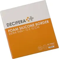 Decifera Schaumstoff-Silikon-Bordüre Extra Dünn 10 x 10 cm | 5 Stück