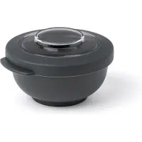 Amuse Tylla Charcoal Snack Bowl - Perfect Afsluitbare Snackdoosje - Voor onderweg - Zwart - 200 ml