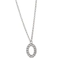 Orphelia ZK-alpha/O - Alphabet letter O - Hanger met ketting 44 cm - 925 Sterlingzilver / Zirconium