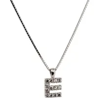 Orphelia Zilver Alphabet hanger met ketting 42 cm Zirconium