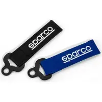 Sparco Leer Sleutelhanger - Zwart — Maat Onesize