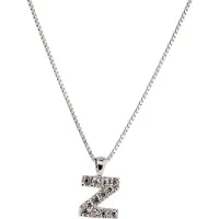 Orphelia Zilver Alphabet hanger met ketting 42 cm Zirconium
