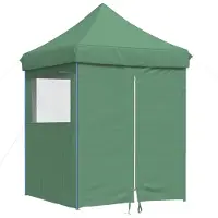 vidaXL Partytent inklapbaar pop-up met 4 zijwanden groen