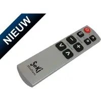 Seki Medium - Universele afstandsbediening - Zelflerend met grote toetsen - Zilver