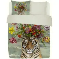 Ten Cate Jet Originals Dekbedovertrek Katoen Satijn Tiger - groen 240x200/220cm