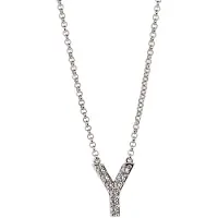 Orphelia Zilver Alphabet hanger met ketting 44 cm Zirconium