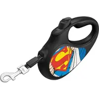 Waudog Rollijn / Hondenlijn - Tape - Superman Hero - Maat: S - Lengte: 5 meter - Geschikt voor honden tot maximaal 15 kg.