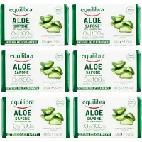 Equilibra Aloe Vera Antibacteriële Handzeep - 6 x 100g - Zeep Zonder SLES - Parabenen vrij - Geen Kleurstoffen