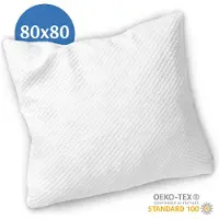 EL Life Hoofdkussen Nekklachten - 80 x 80cm - Bamboe kussen - Traagschuim / Memory Foam vulling - Ergonomisch en Orthopedisch - Inclusief kussensloop