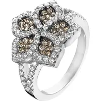Orphelia Silver 925 Zr-3921;54 Ring Brown;White Zirconium