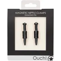 Ouch! Ouch - Magnetische Tepelklemmen - diamant pen - Zwart