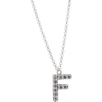 Orphelia Zilver Alphabet hanger met ketting 44 cm Zirconium