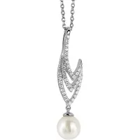 Orphelia Hanger + Ketting Sweetwater Pearl Zirconium ZH-4792