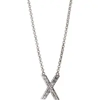 Orphelia Zilver Alphabet hanger met ketting 44 cm Zirconium