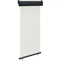 vidaXL Balkonscherm 85x250 cm crèmekleurig